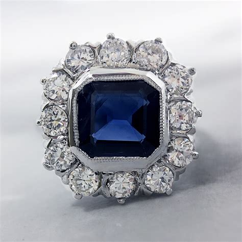 1920s tiffany replica diamond two sapphire|antique sapphire diamond ring.